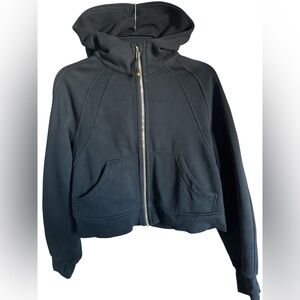 Lululemon Oversized Scuba Full Zip Sweatshirt Gold Zipper XS/S Hoodie